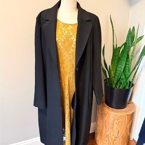 H&M Black Trench Coat size 12